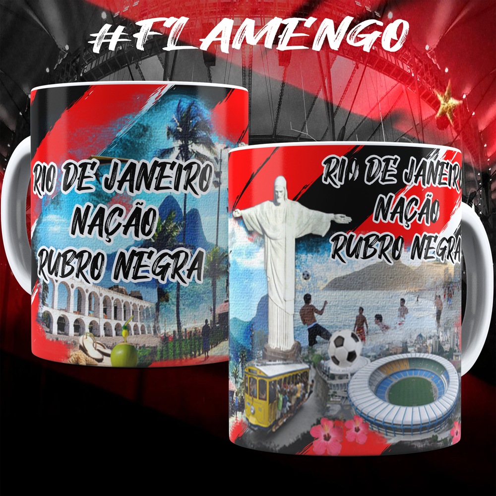 Kit Digital Time de Futebol Flamengo - Arte Digital - By Pizinha